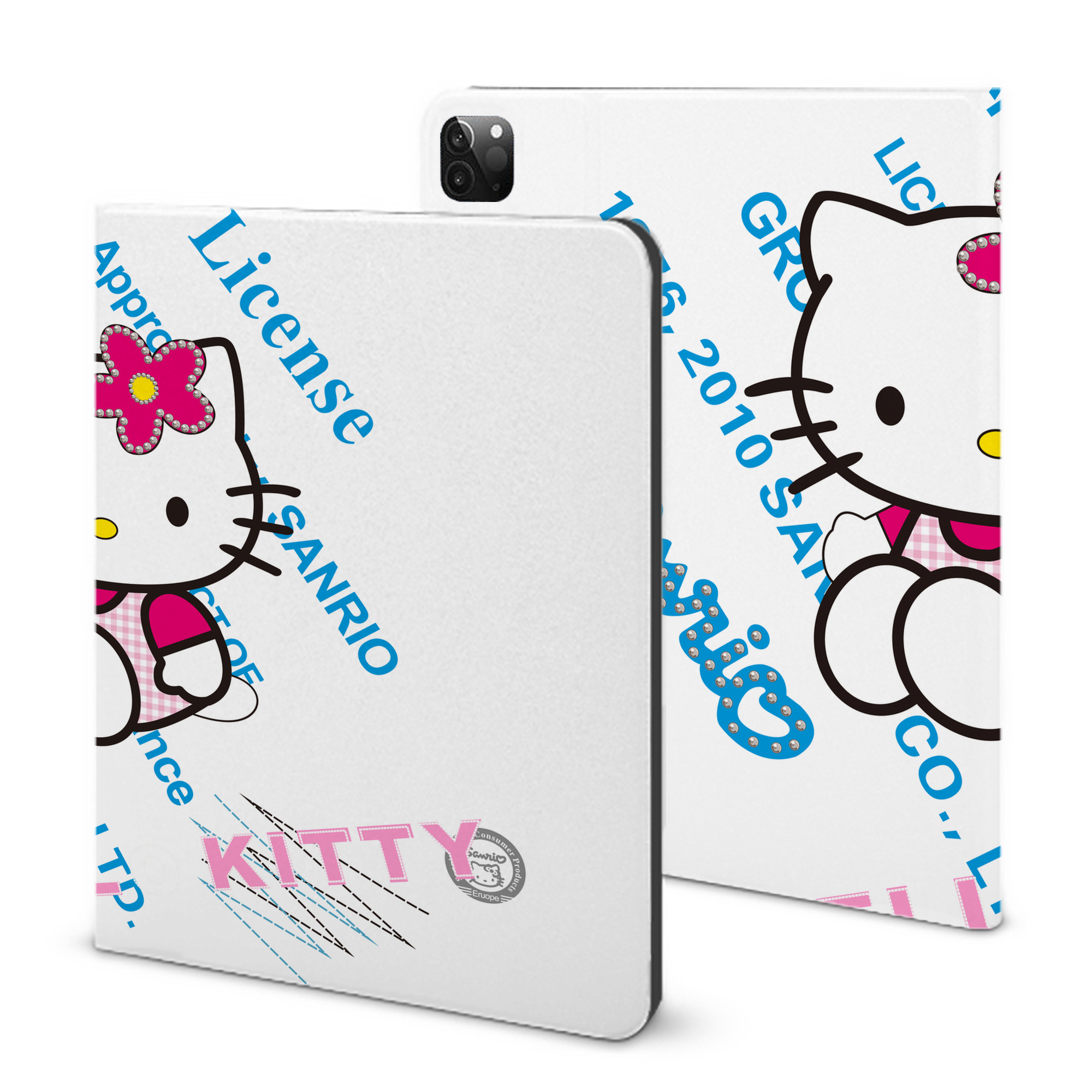 （画像用） Hello Kitty ハローキティ IPadケース ペンホルダー付き ブックスタイルデザイン